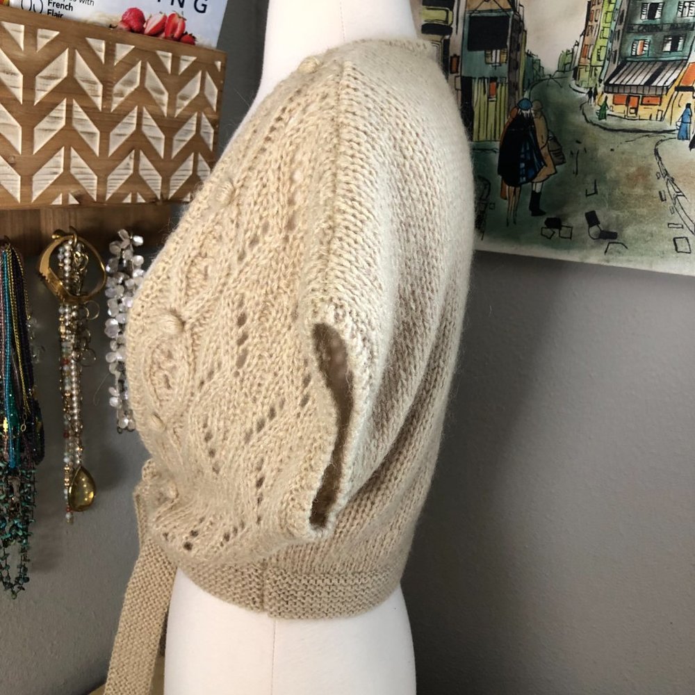 LOFT Tan Knit Cardigan Brown Bolero Women’s Small - Picture 4 of 8